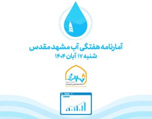 آمارنامه هفتگی آب مشهد مقدس شنبه ۱۷ آبان ۱۴۰۴